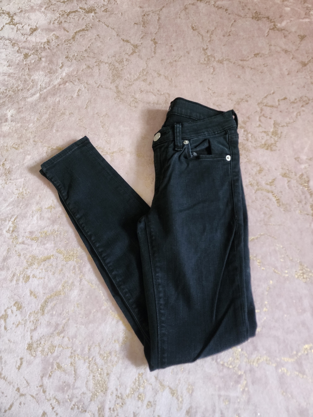 HUDSON | Black Distressed Skinny Jeans